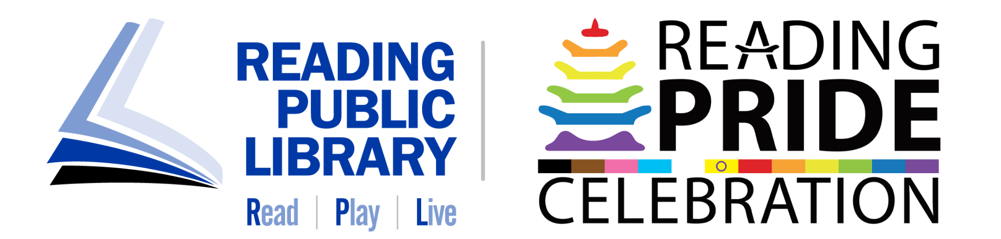 reading public library and reading pride logos