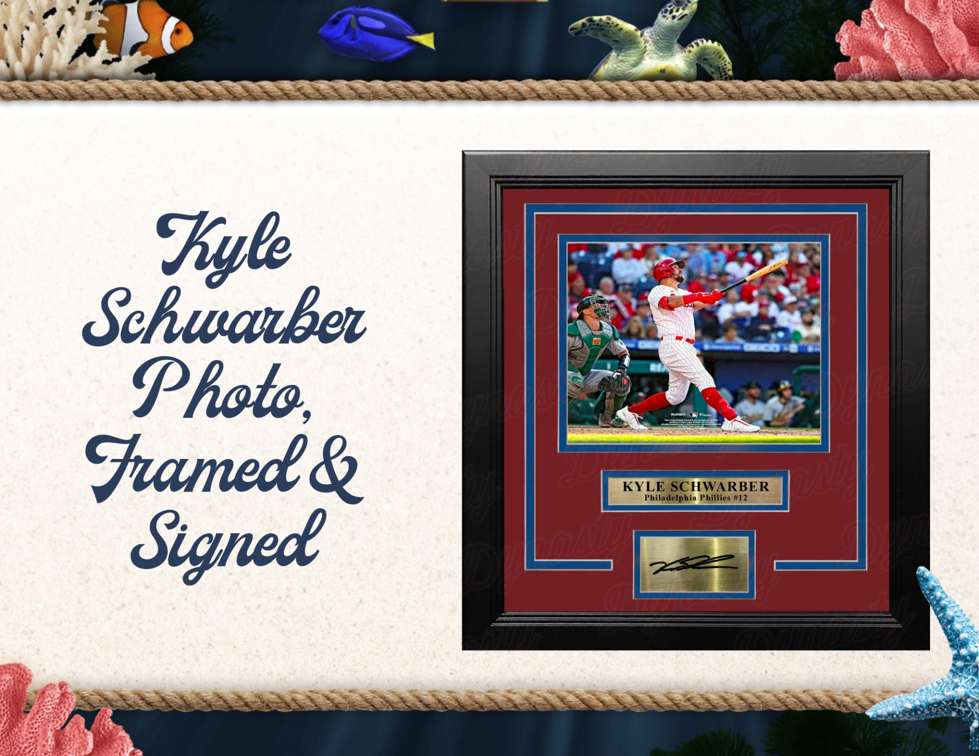 photo of kyle schwarber signed and framed photo of kyle schwarber signed and framed