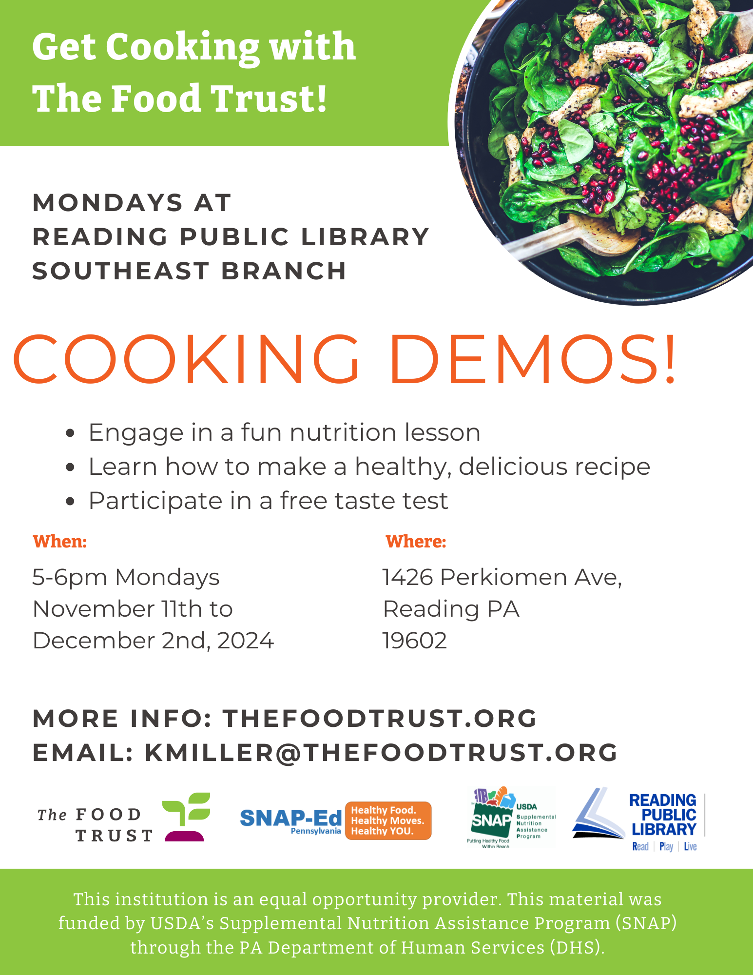 Library Cooking Program Logo Cooking Workshop - Reading Public Library