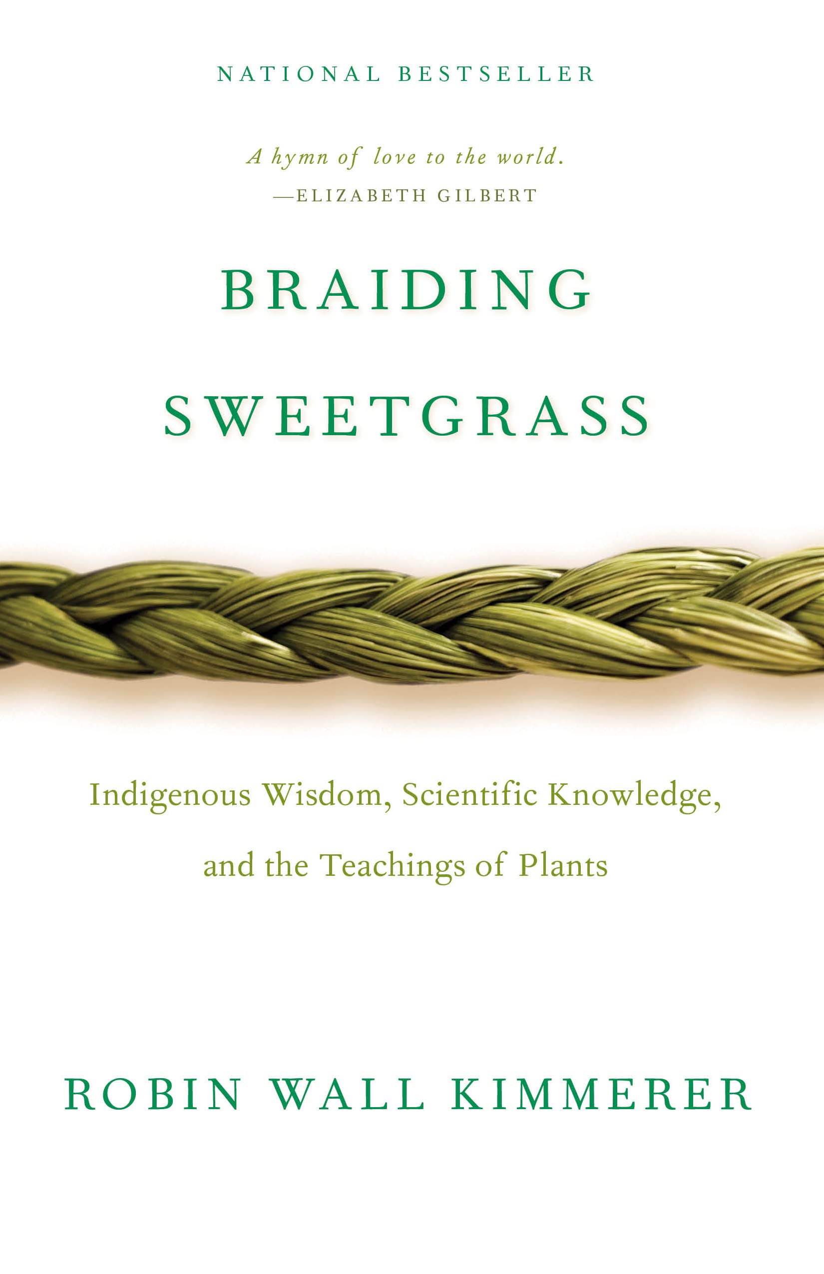 "Braiding Sweetgrass" by Robin Wall Kimmerer book cover.