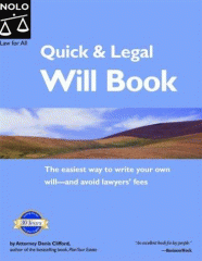 Book cover of Quick & Legal Will Book by Denis Clifford
