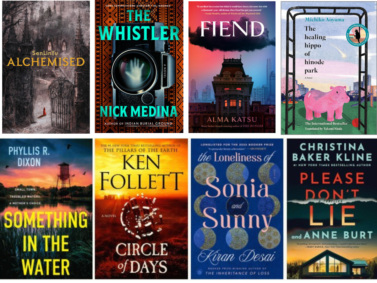 variety of new fiction arrivals from reading public library