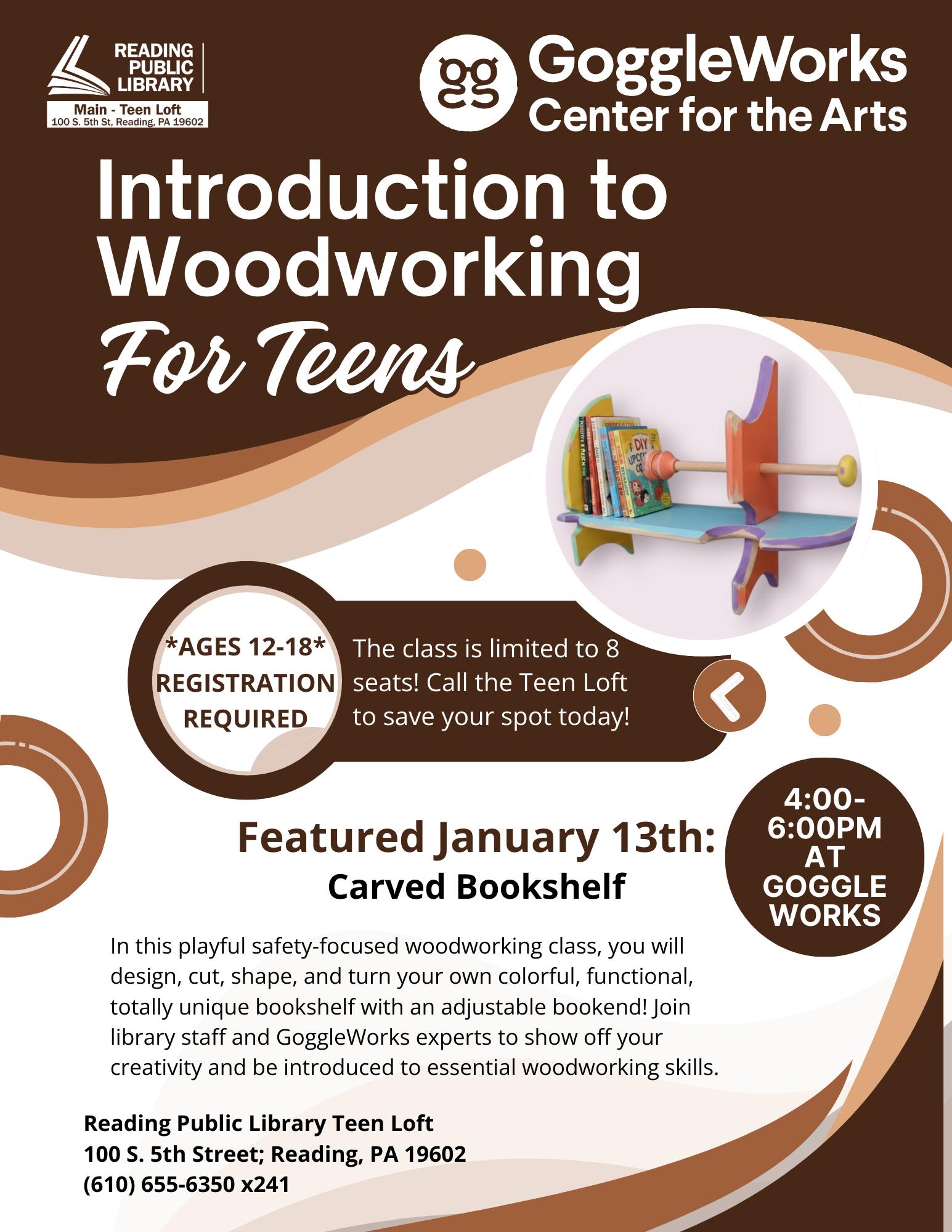 Introduction to Woodworking at GoggleWorks - Reading Public Library