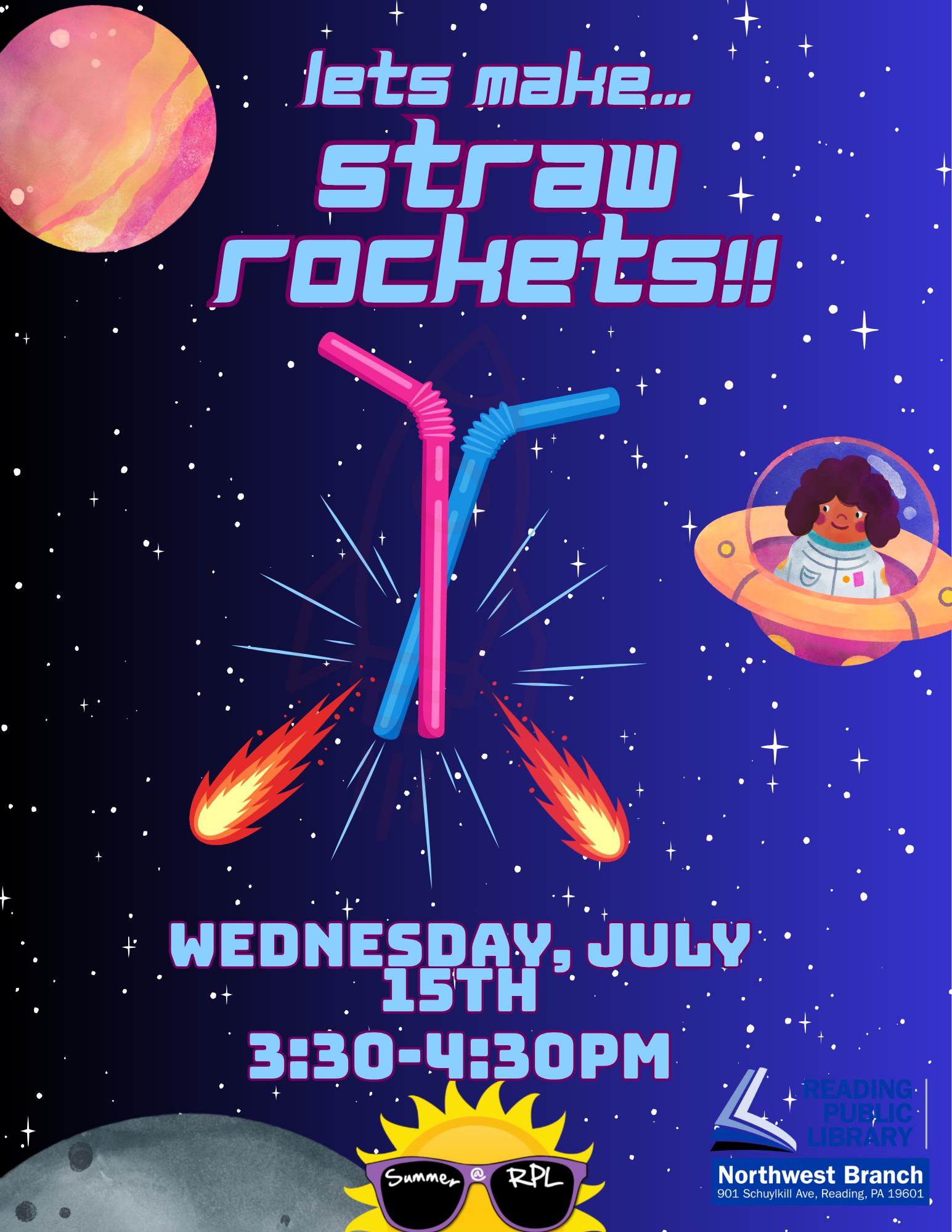 Sraw Rockets STEM: Straw Rockets - Reading Public Library
