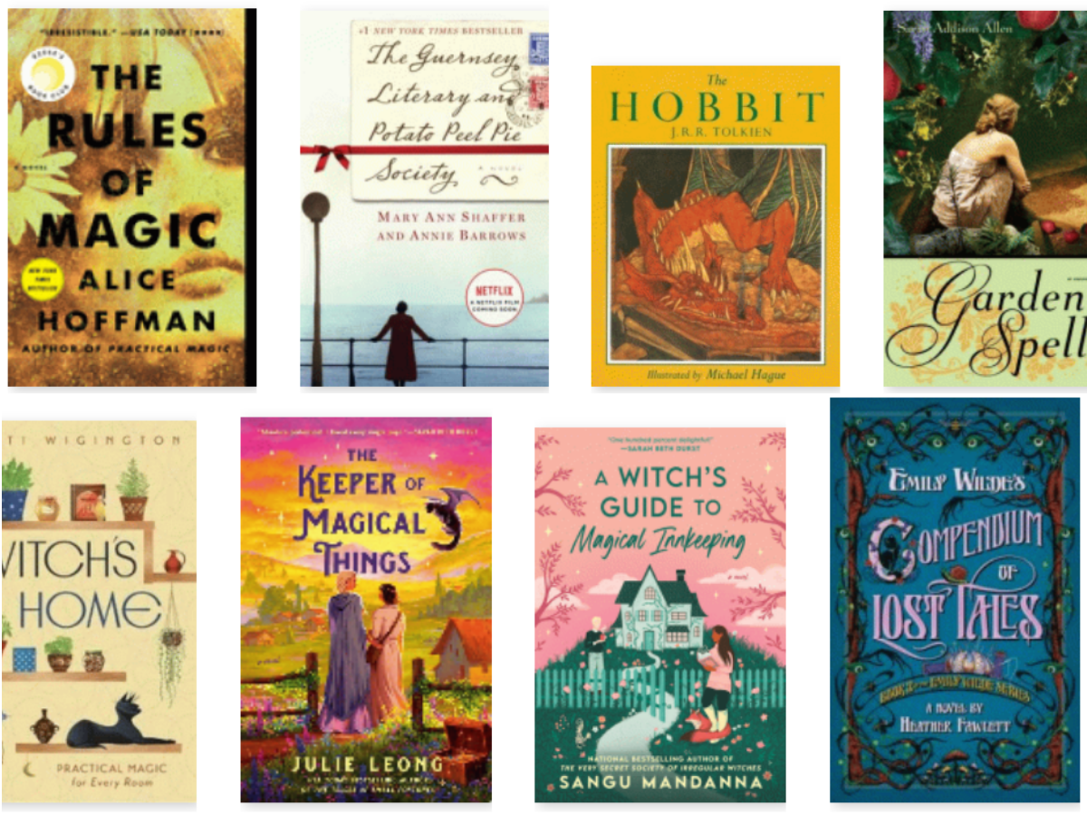 cottagecore book thumbnails
