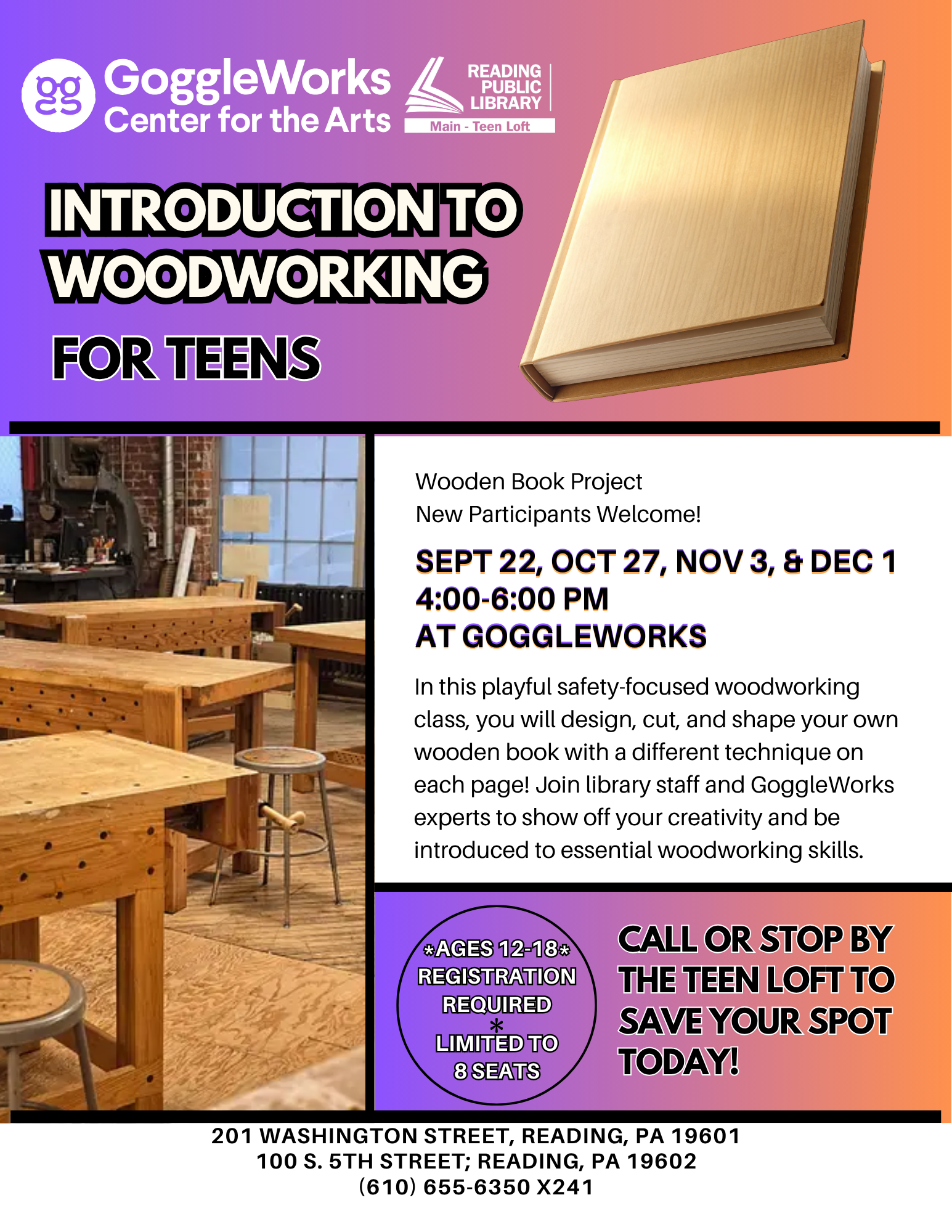 Introduction to Woodworking at GoggleWorks