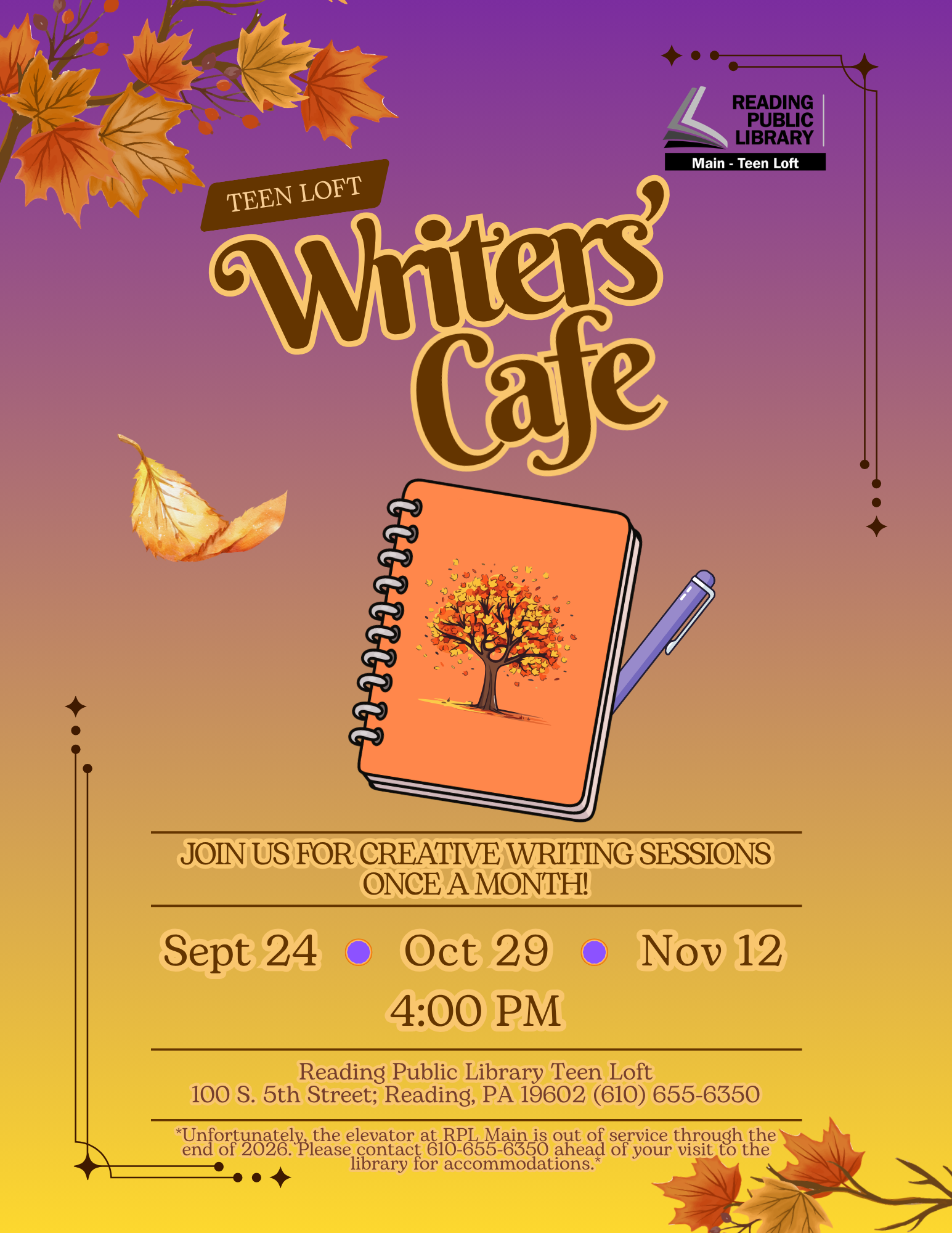 Writers' Cafe Creative Writing Group for Teens