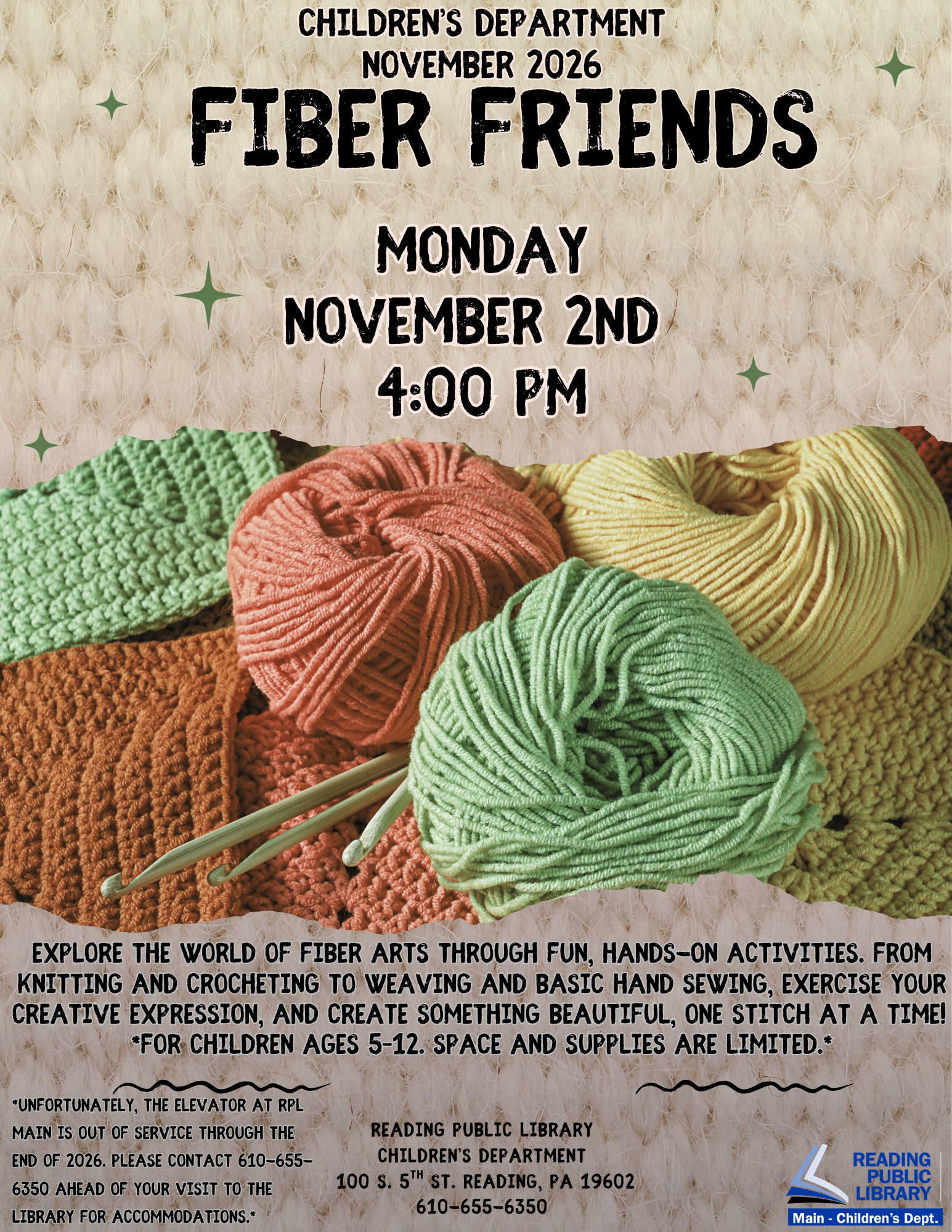 Fiber Friends Hands-On Fiber Arts Class
