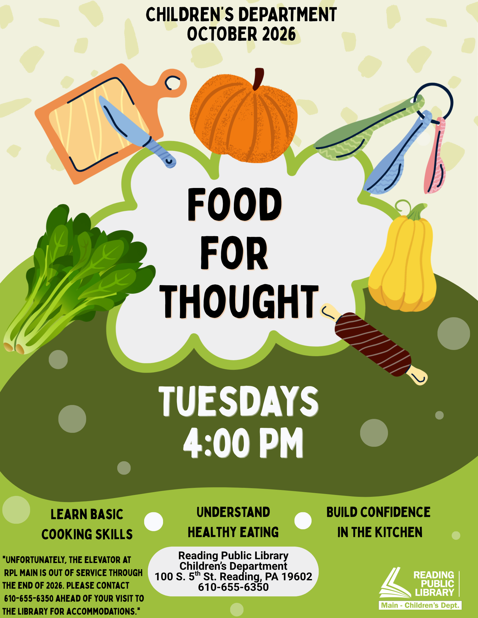 Food for Thought Cooking Skills Program for Kids