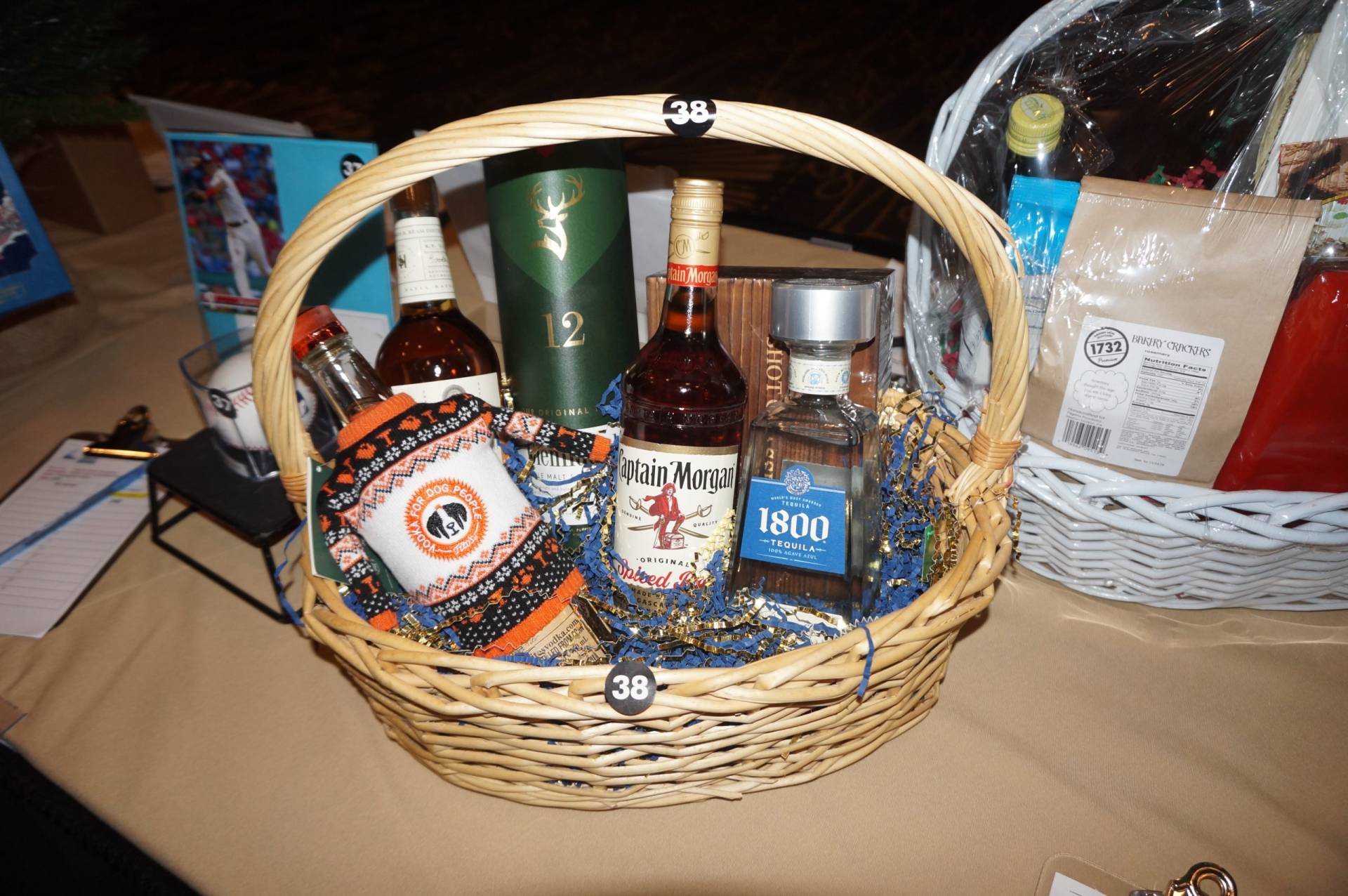 basket of liquors